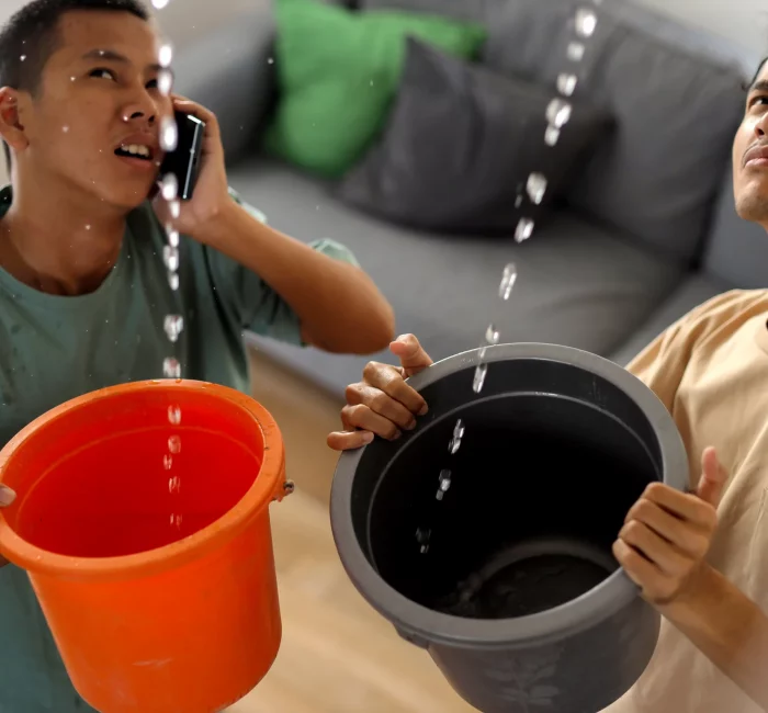 fuite d'eau par le toit
